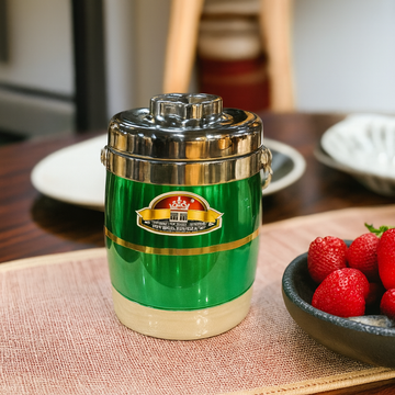 Stainless Steel Round Lunch Box – 2 Portions (Imported)