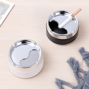 Openi Smokeless Rotating Ashtray – Stainless Steel & Plastic Base